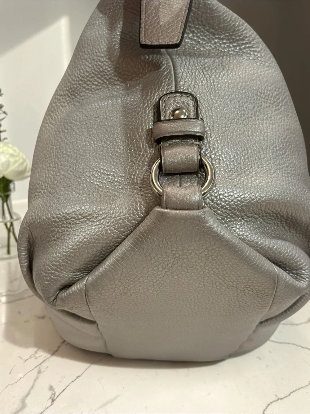 Coach Pebbled Leather Duffle Shoulder Bag NWOT